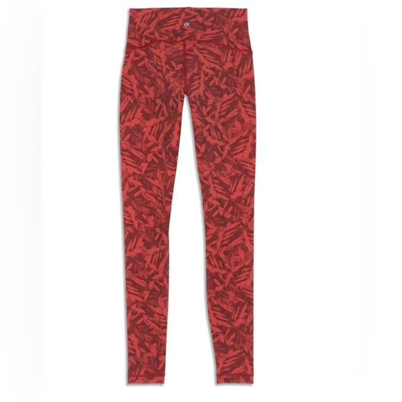 NWT Lululemon Wunder Under HR Tight 25" Spray Leaf Fireside Size 4 - Picture 3 of 10